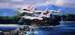 "Pacific Thunder" - Rick Herter - F-16 Falcon Air Force Thunderbirds Art